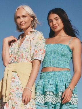 Roller Rabbit top smoked peplum